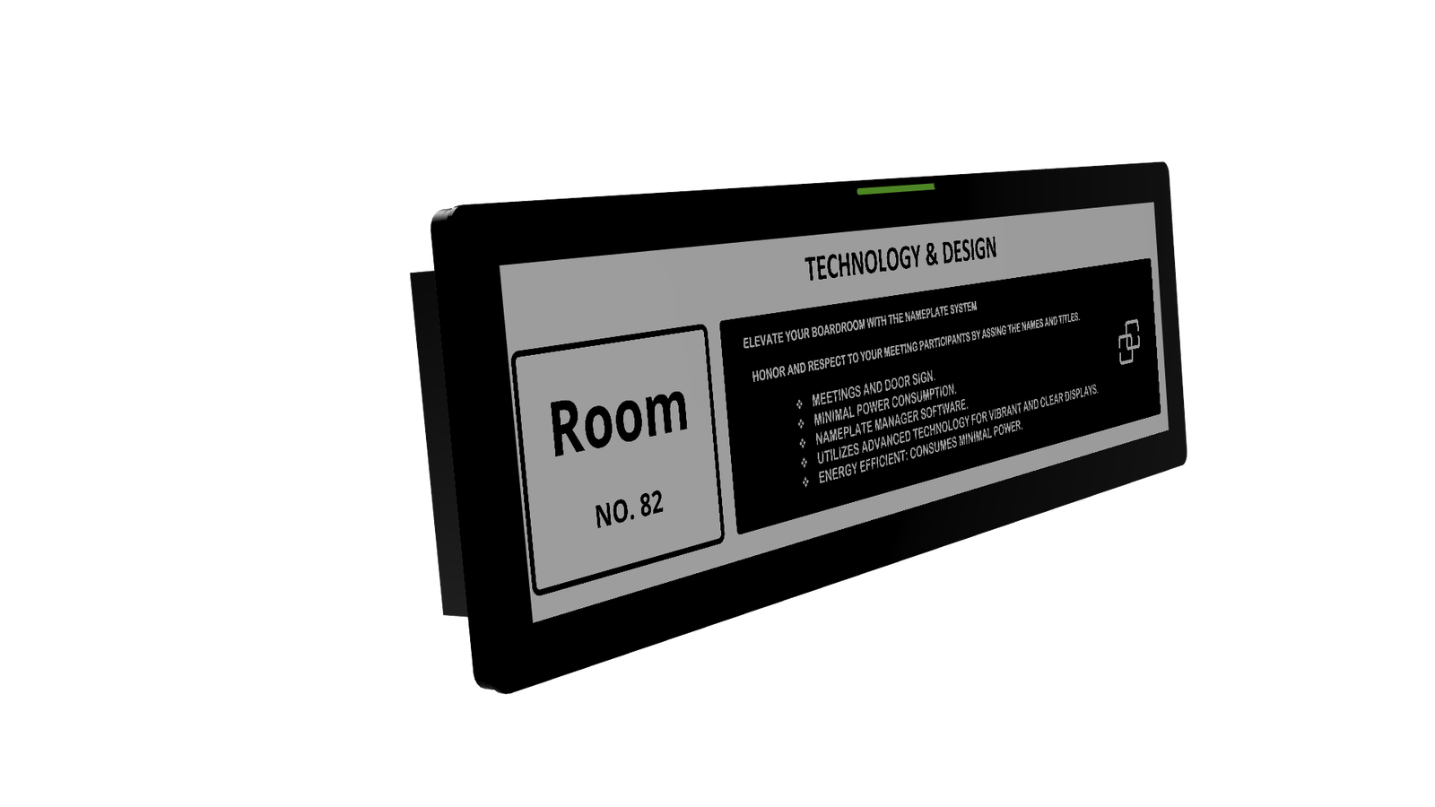 Nameplate flush mount 14,7″